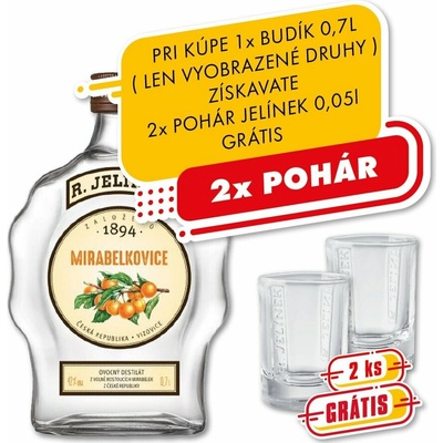 Rudolf Jelínek Mirabelkovica 42% 0,7 l (čistá fľaša)