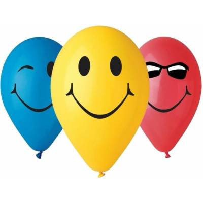 Nafukovací balónky Smiley mix barev