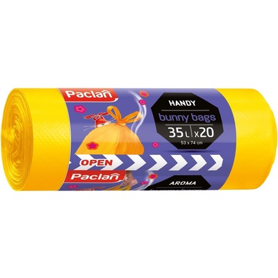Paclan Ароматизирани торби за отпадъци Paclan - Bunny, 35 l, 20 броя, жълти (HGFP183)