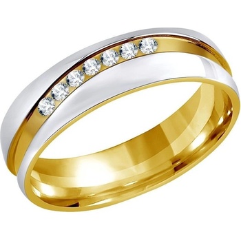SILVEGO Snubný oceľový prsteň pre ženy Mariage RRC2050-Z