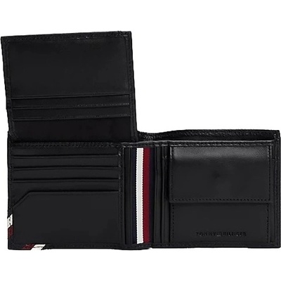 Tommy Hilfiger Leather Coin and Card Bifold Wallet /Čierna BDS/002 Black TH