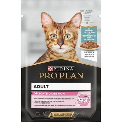 Pro Plan Cat Adult Delicate Digestion mořské ryby ve šťávě 6 x 85 g