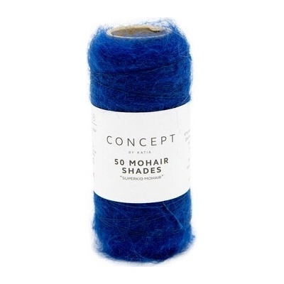 50 MOHAIR SHADES Katia Farby 50 MOHAIR: 33 tmavá modrá