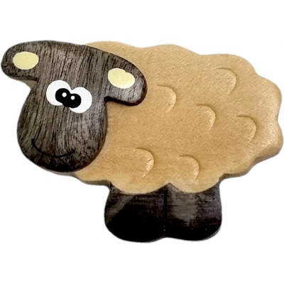 Dvěděti Dřevěná magnetka velká Ovce