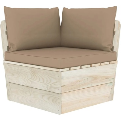 vidaXL Палетни възглавници, 3 бр, таупе, Оксфорд плат (315072)