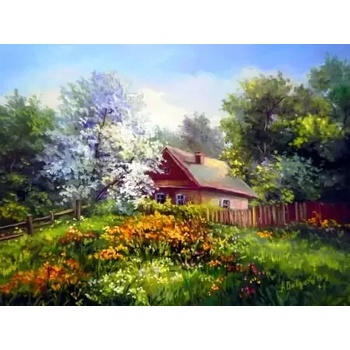 Image 1 of Milena Style Къща в планината - диамантен гоблен