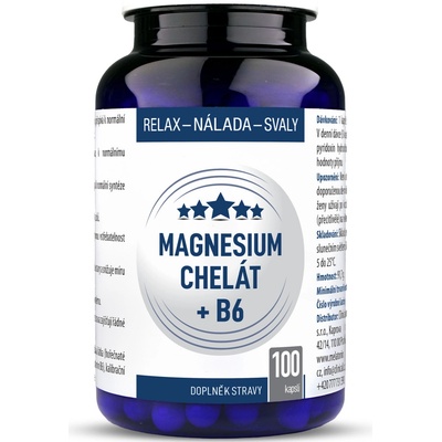 Clinical Magnesium chelát + B6 100 kapslí