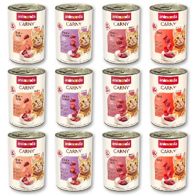 Výhodné balenie animonda Carny Adult 12 x 400 g - kreácie s hovädzím