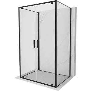 Mexen Exo-3S душ кабина 3-стенна с отваряема врата 120 x 70 см, прозрачна, черна (8182-120-070-70-00-3S)