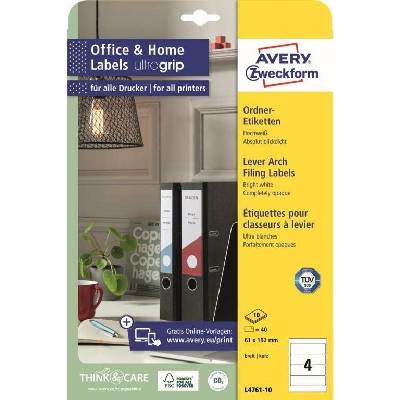 Etikety Avery Zweckform L4761-10 Samolepící etikety na pořadače (L4761-10)