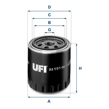 UFI 23.191.00 Olejový filter