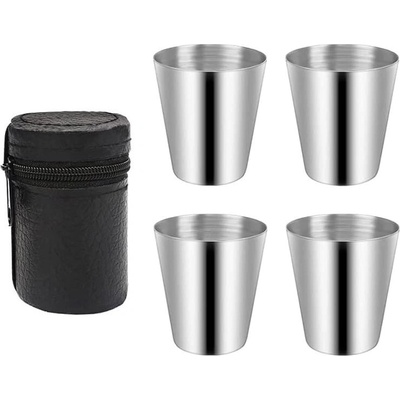 MFH Nerezové poháriky v púzdre M 4 30 ml