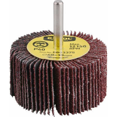 lamelový kotouč brusný na stopce, O 60x30x6mm, P100