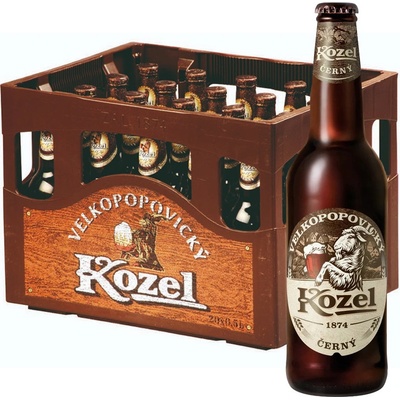 Pivo Kozel černý 10° 0,5 l x 20 ks (sklo)