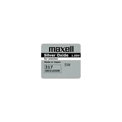 Maxell Бутонна батерия сребърна maxell sr516 sw /317/ 1.55v (ml-bs-sr516-sw)