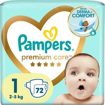 Pampers Premium Care Размер 1, 72бр. 2-5 кг