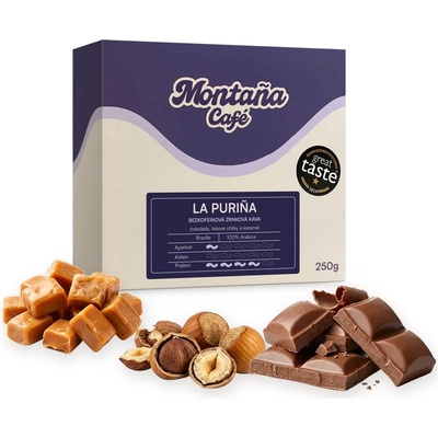 Montaña Café La Puriña bez kofeinu zrnková 250 g – Hledejceny.cz