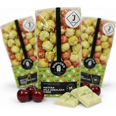 Bopcorn Matcha bílá čokoláda a višeň 1,5l