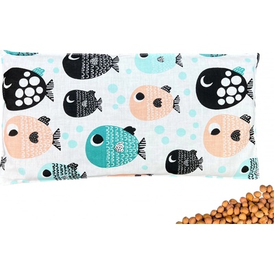 VFstyle nahrievací vankúšik s čerešňovými kôstkami 30x15 cm Fish