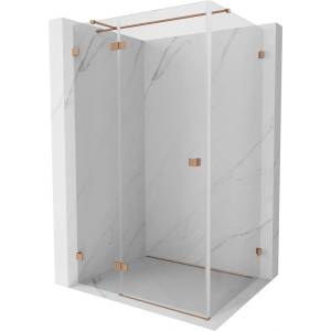 Mexen Lunar T лява врата на душ кабина 110 x 80 см, прозрачна, четкана мед - 834T-110-080-65-00-L (834T-110-080-65-00-L)