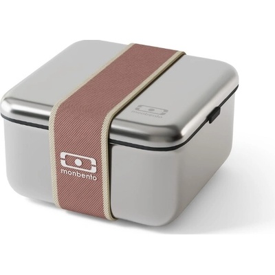 Monbento Nerezový vzduchotěsný box do mikrovlnky Sense L pink moka 1l