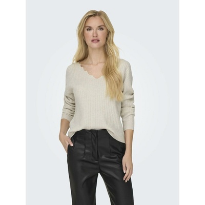 ONLY Кремав дамски пуловер ONLY Gabriel ONLY | Byal | ЖЕНИ | M