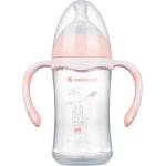 KikkaBoo Бебешко шише с широко гърло Kikkaboo - Peach Rabbit, 260 ml (31302020060)