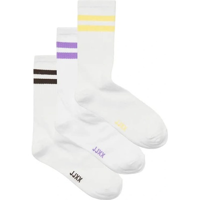 Чорапи Jack & jones Basic Tennis JJXX socks 3 pairs - White (Purple Rose / Seal Brown & Sunlight)