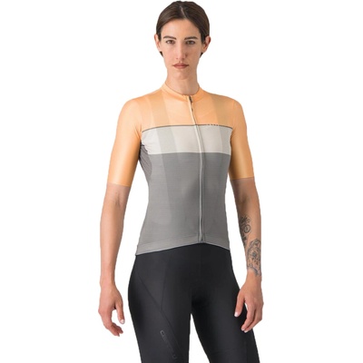 Castelli Elegante Gunmetal gray/Silver moon-Soft orange