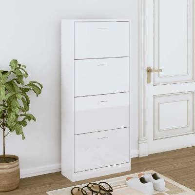 VidaXL 63x24x147 cm 342547 bílý s vysokým leskem