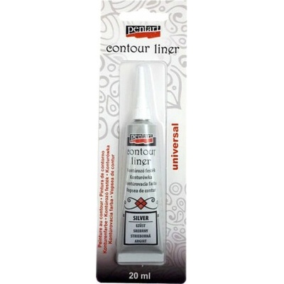 Pentart Kontura univerzální 20ml stříbrná
