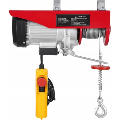Elektrický lanový navijak 950W Nosnosť 800KG Káblové diaľkové ovládanie