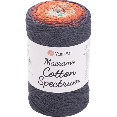 YARNART Macrame Cotton Spectrum 225 m 1307 Terracotta Grey юта (Macrame Cotton Spectrum 1307)