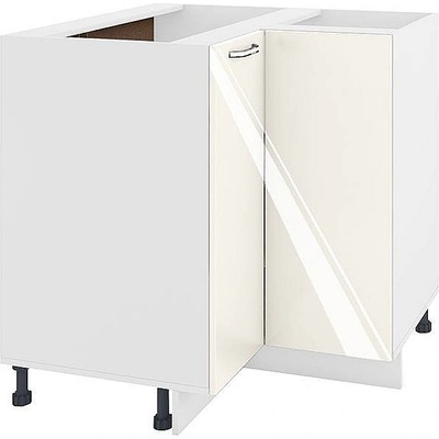 ИРИМ Ъглов долен шкаф с две врати БФ-Крийм гланц-11-61 90 см