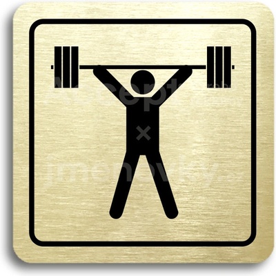 ACCEPT Piktogram fitness VI - zlatá tabulka - černý tisk