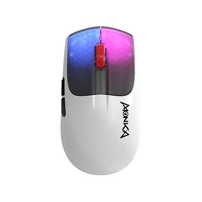 Myš bezdrôtová, Marvo MONKA G966W, biela, optika, 10000DPI