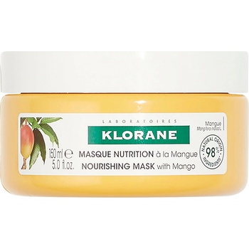 Klorane Mangue vyživující maska pro suché a poškozené vlasy Mask with Mango Butter 150 ml