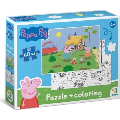 DODO Oboustranné Prasátko Peppa Na chalupě 60 dílků