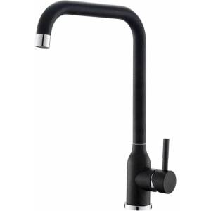Inter Ceramic Смесител за кухня Inter Ceramic, монокоманден, черен гранит, мат (7107005 BLACK)