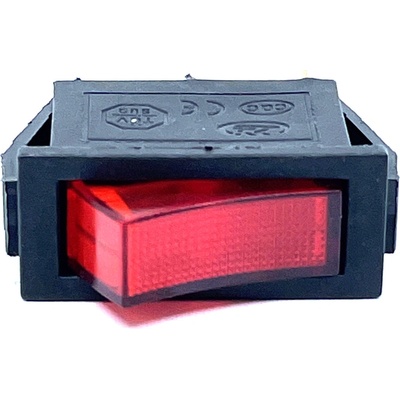 Tracon electric Kolébkový vypínač ON-OFF červený podsvícený, 16A, 250V IP 40 – Zboží Mobilmania