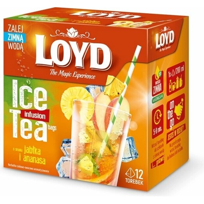 Loyd Ice Tea s príchuťou jablka a ananásu 12 x 2,5 g