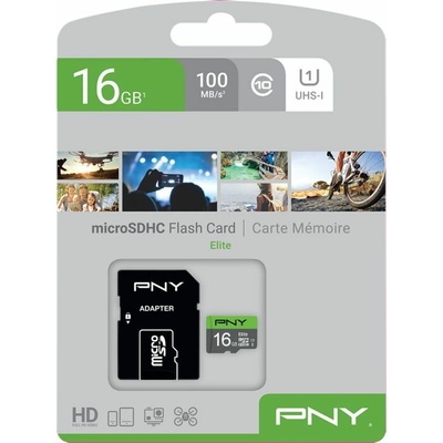 PNY Elite MicroSDHC 16 GB P-SD16GU1100EL-GE