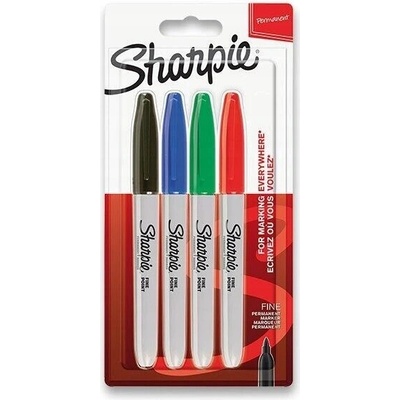 Permanentný popisovač Sharpie Fine sada 4 ks