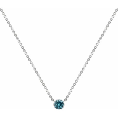 Eppi Minimalistický náhrdelník s modrým diamantom N36760