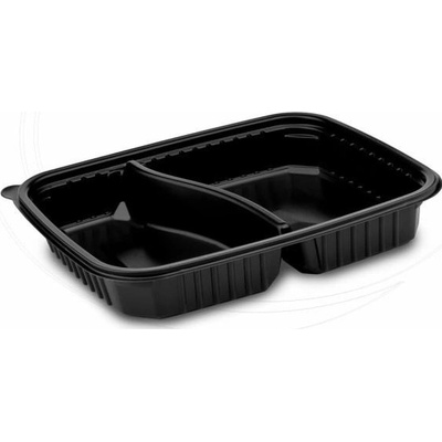 Menu mísa černá PP do mikrovl. trouby, 2dílná 1200 ml, L 25 x 18,5 x 4 cm 78222 – Zbozi.Blesk.cz