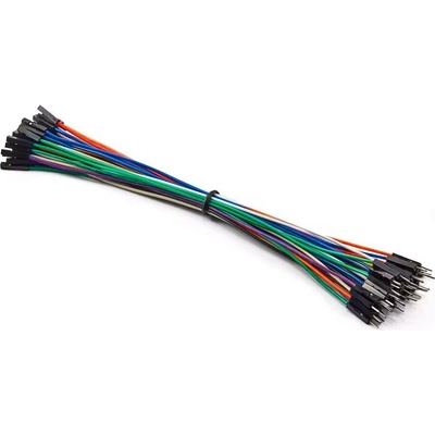 LaskaKit Dupont 26AWG propojovací kabely M-F samec-samice,20cm 50ks