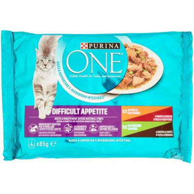 Purina ONE mix mokrého krmiva s náročným apetítom 4 ks 85 g