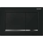Geberit Omega20 - Бутон за казанче, черно/блестящ хром 115.080. KM. 1 (115.080.KM.1)