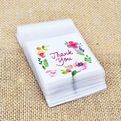 Celofánový sáček s potiskem Thank you 7 x 7 cm