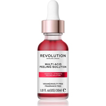 Revolution Beauty AHA + BHA Moderate Multi Acid Peeling Solution нежен серум за лице с пилинг ефект 30ml